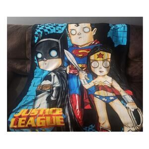 DC Warner Justice League Batman Superman Wonder Woman Zombie Plush Throw Blanket